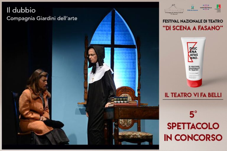Domani in scena ‘Il Dubbio’ Domani in scena 'Il Dubbio' - Osservatorio Fasano