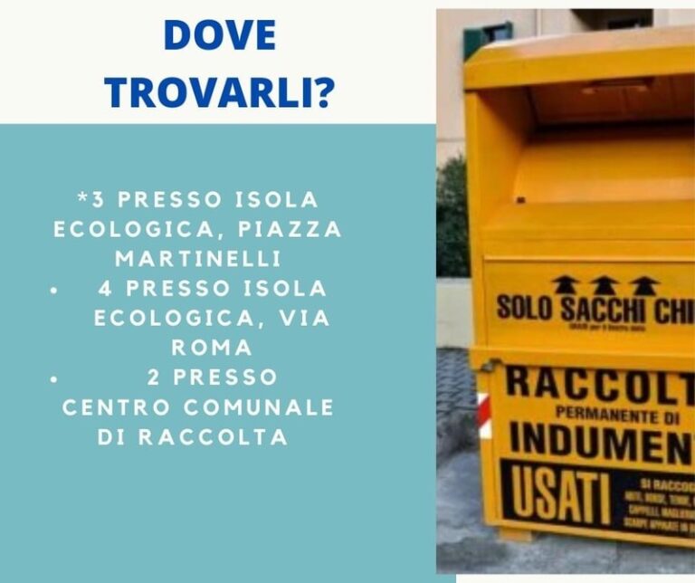 Via i contenitori per indumenti usati dalle strade cittadine: si troveranno all’interno delle Maxi Isole Ecologiche Via i contenitori per indumenti usati dalle strade cittadine: si troveranno all'interno delle Maxi Isole Ecologiche - Osservatorio Fasano