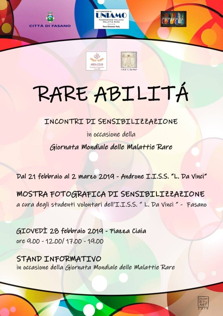 RareAbilità: Mostre al liceo da Vinci - Osservatorio Fasano