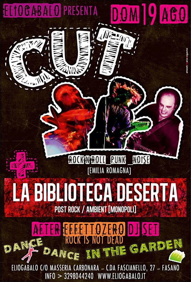 Cut e La Biblioteca Deserta in concerto a Masseria Carbonara Cut e La Biblioteca Deserta in concerto a Masseria Carbonara - Osservatorio Fasano