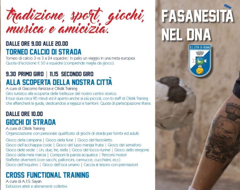 'Fasanesità nel Dna': grande festa biancazzurra in piazza Ciaia - Osservatorio Fasano