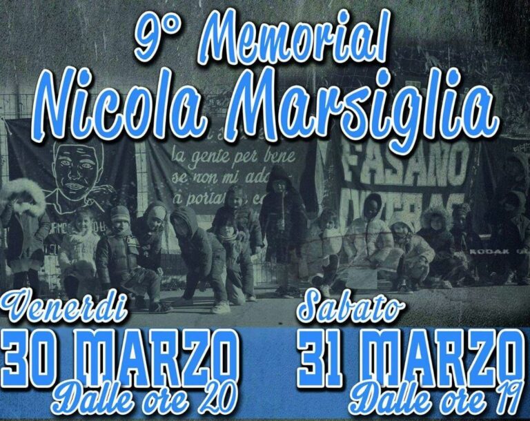 Nel fine settimana di Pasqua il 9° ‘Memorial Nicola Marsiglia’ a Fasano Nel fine settimana di Pasqua il 9° 'Memorial Nicola Marsiglia' a Fasano - Osservatorio Fasano