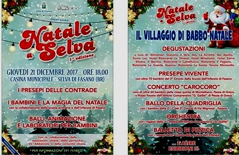 Pronta la prima edizione di ‘Natale a Selva’ Pronta la prima edizione di 'Natale a Selva' - Osservatorio Fasano