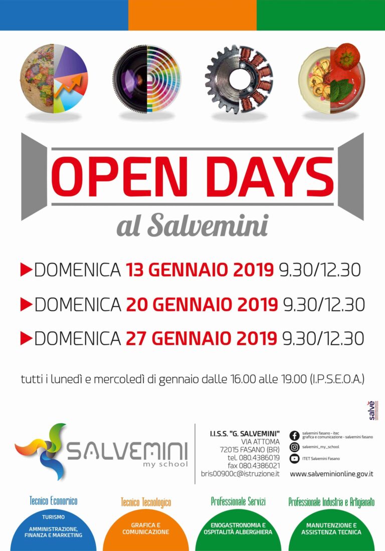 Arrivano gli Open Days al 'Salvemini' - Osservatorio Fasano