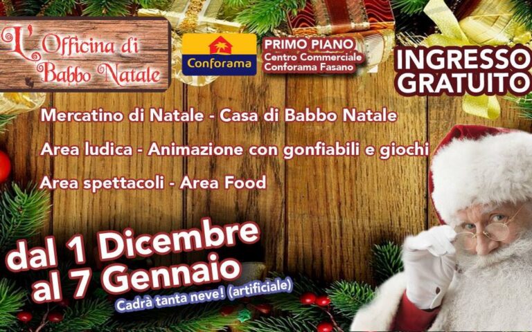 Arriva a Fasano 'L'officina di Babbo Natale' - Osservatorio Fasano