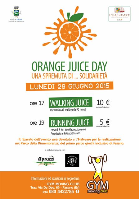 A Fasano ‘Orange Juice Day’ in favore della rete ‘L’Halveare’ A Fasano 'Orange Juice Day' in favore della rete 'L'Halveare' - Osservatorio Fasano