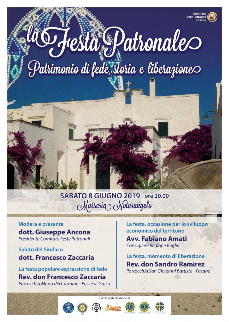 La Festa Patronale, patrimonio di fede, storia e liberazione La Festa Patronale, patrimonio di fede, storia e liberazione - Osservatorio Fasano