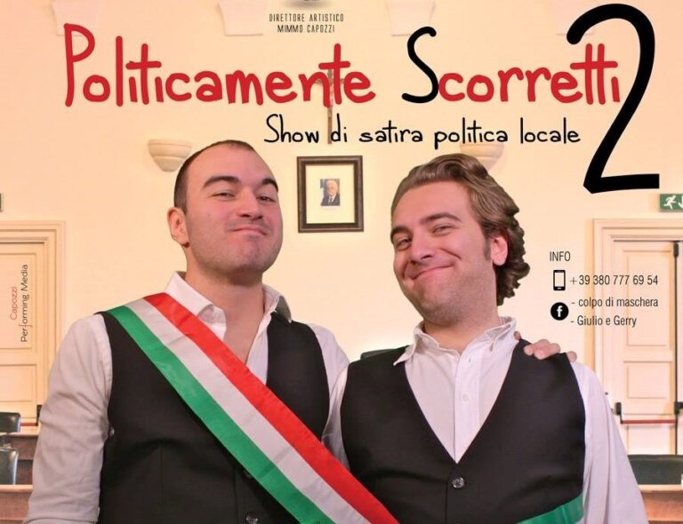 Al Teatro Sociale di Fasano due repliche dello show ‘Politicamente scorretti 2’ Al Teatro Sociale di Fasano due repliche dello show 'Politicamente scorretti 2' - Osservatorio Fasano