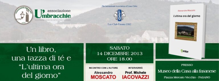 ‘L’ultima ora del giorno’ nel museo della casa alla fasanese 'L'ultima ora del giorno' nel museo della casa alla fasanese - Osservatorio Fasano