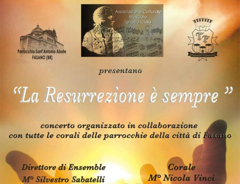 'La Resurrezione è sempre': concerto nella chiesa di S. Antonio a Fasano - Osservatorio Fasano
