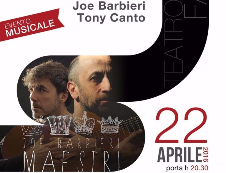 ‘Maestri’: Joe Barbieri e Tony Canto in concerto al Teatro Sociale di Fasano 'Maestri': Joe Barbieri e Tony Canto in concerto al Teatro Sociale di Fasano - Osservatorio Fasano