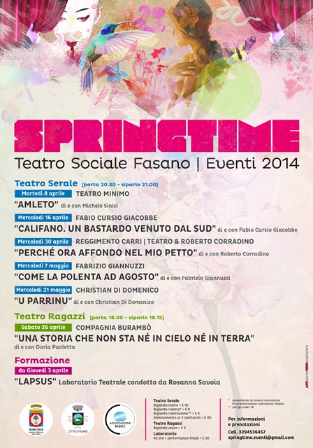 Al Teatro Sociale di Fasano la rassegna ‘Springtime’ Al Teatro Sociale di Fasano la rassegna 'Springtime' - Osservatorio Fasano