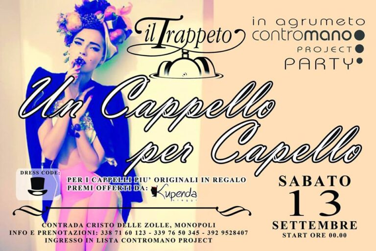 Al Trappeto 'Un cappello per capello' - Osservatorio Fasano