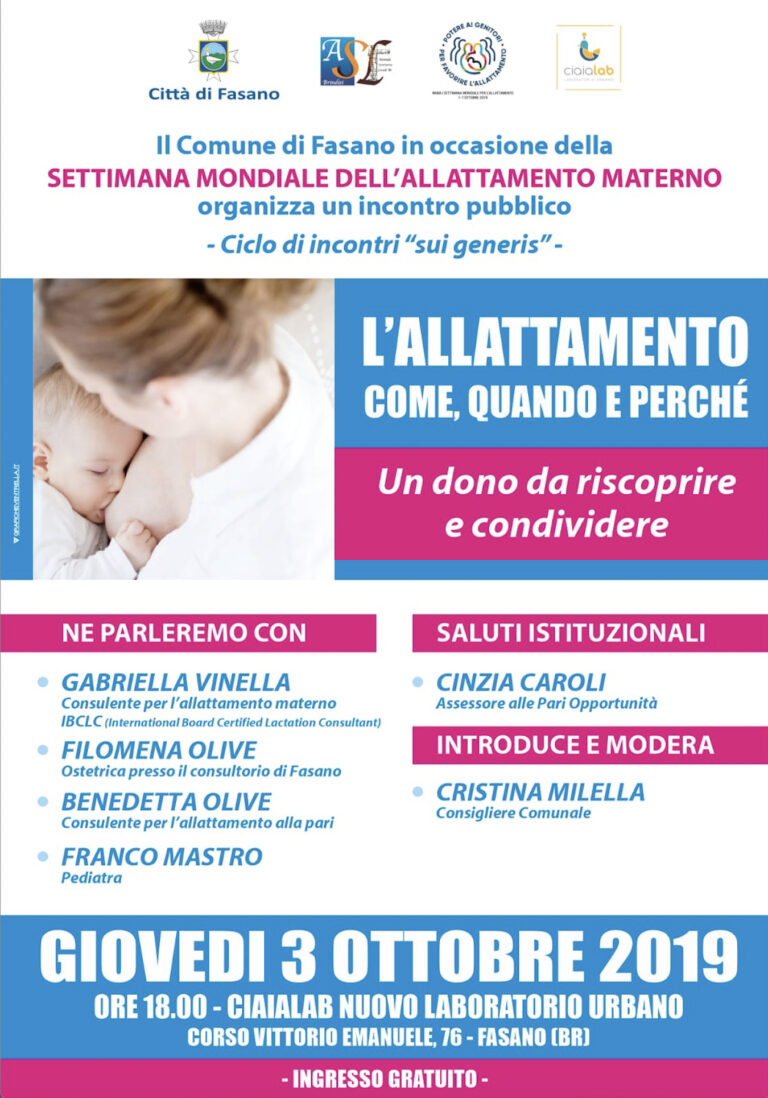 Incontro sull'allattamento al Ciaialab - Osservatorio Fasano