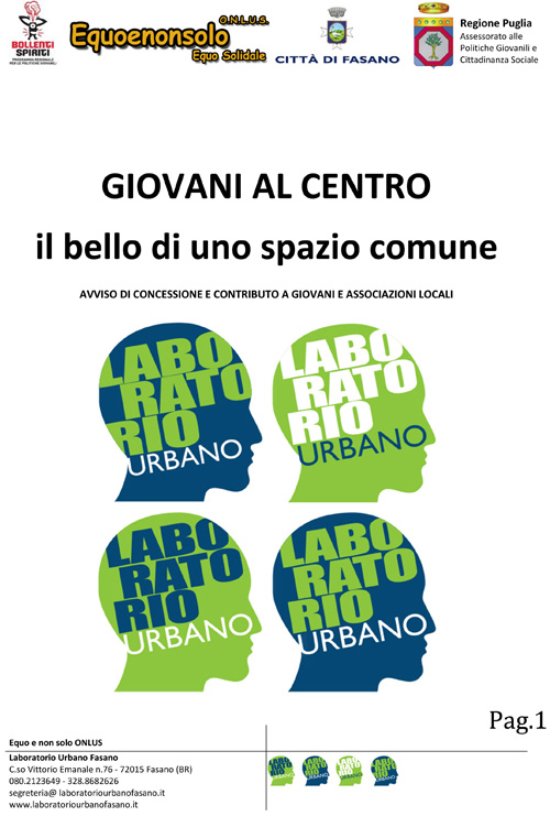 Al Laboratorio Urbano di Fasano è tempo di bilanci e nuove prospettive Al Laboratorio Urbano di Fasano è tempo di bilanci e nuove prospettive - Osservatorio Fasano