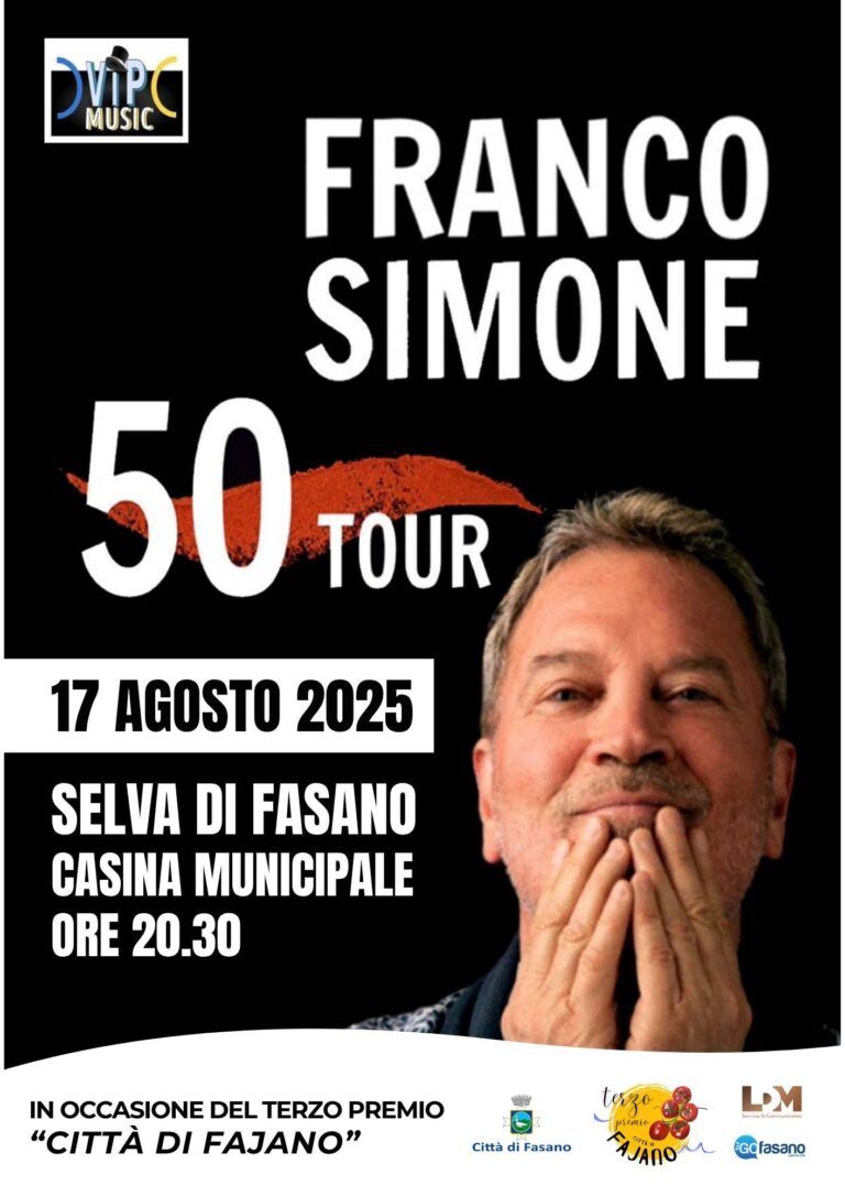 Franco Simone protagonista della terza edizione del Premio internazionale Città di Fajano - Osservatorio Fasano