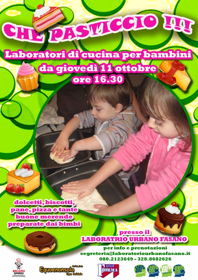Che pasticcio Laboratorio di cucina per bambini. Che pasticcio Laboratorio di cucina per bambini. - Osservatorio Fasano