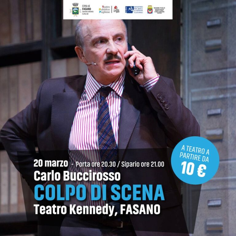 Carlo Buccirosso in 'Colpo di scena' - Osservatorio Fasano