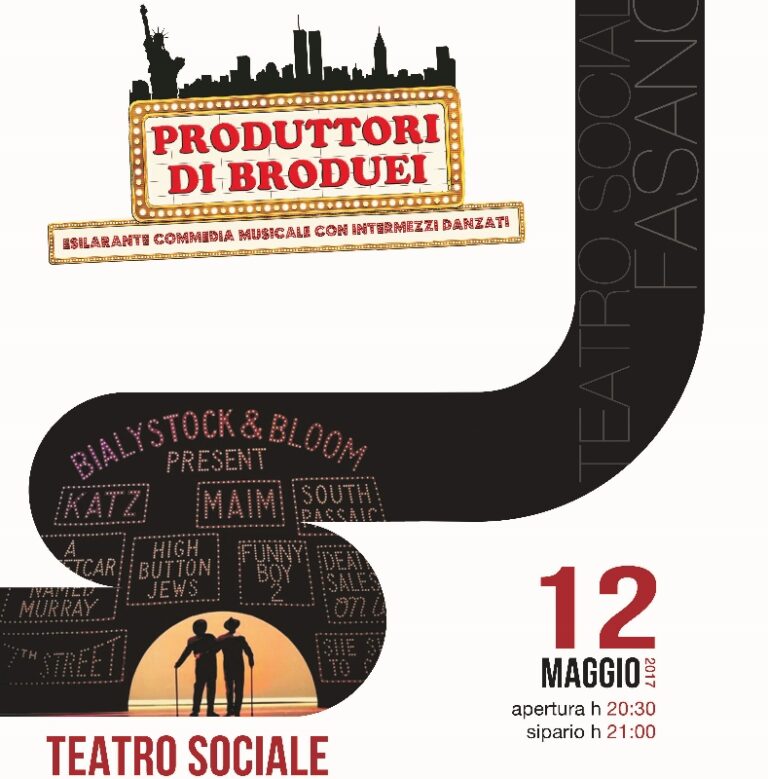 La compagnia ‘Glitter’ torna in scena a Fasano con ‘Produttori di Broduei’ La compagnia 'Glitter' torna in scena a Fasano con 'Produttori di Broduei' - Osservatorio Fasano