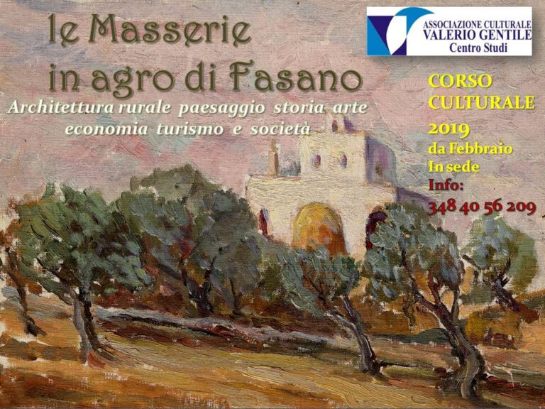 Corso sulle Masserie fasanesi dell’Ass. Valerio Gentile Corso sulle Masserie fasanesi dell'Ass. Valerio Gentile - Osservatorio Fasano