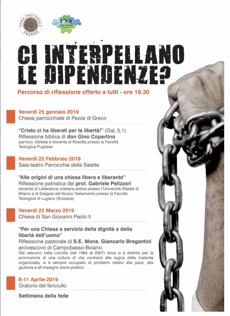Mons. Bregantini all’incontro’ Ci interpellano le dipendenze?’ Mons. Bregantini all'incontro' Ci interpellano le dipendenze?' - Osservatorio Fasano
