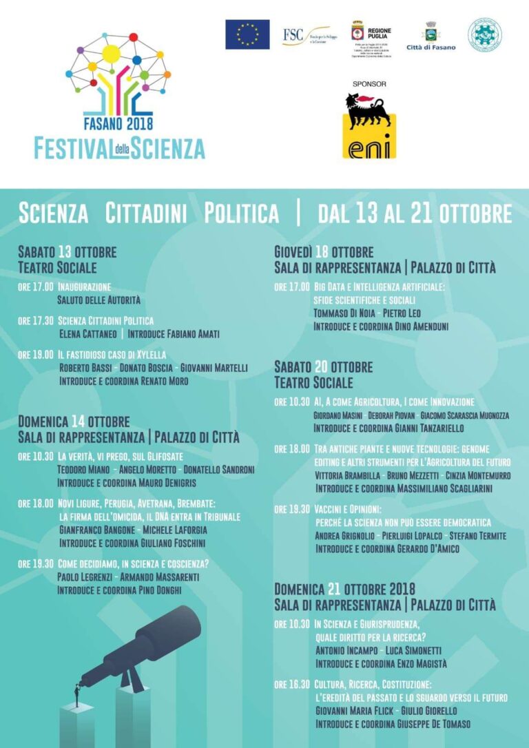 Festival della Scienza: questo pomeriggio il taglio del nastro - Osservatorio Fasano