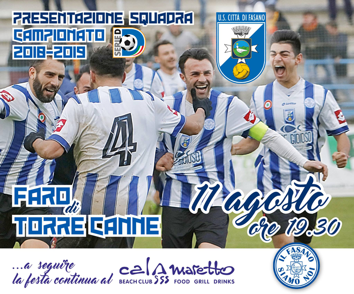 Al Faro di Torre Canne la presentazione ufficiale dell’Us Città di Fasano 2018/19 Al Faro di Torre Canne la presentazione ufficiale dell'Us Città di Fasano 2018/19 - Osservatorio Fasano