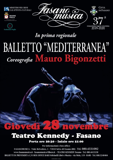 Domani sera, per Fasanomusica il balletto ‘Mediterranea’ Domani sera, per Fasanomusica il balletto 'Mediterranea' - Osservatorio Fasano