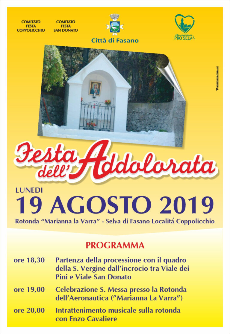 Festa dell’Addolorata Festa dell'Addolorata - Osservatorio Fasano