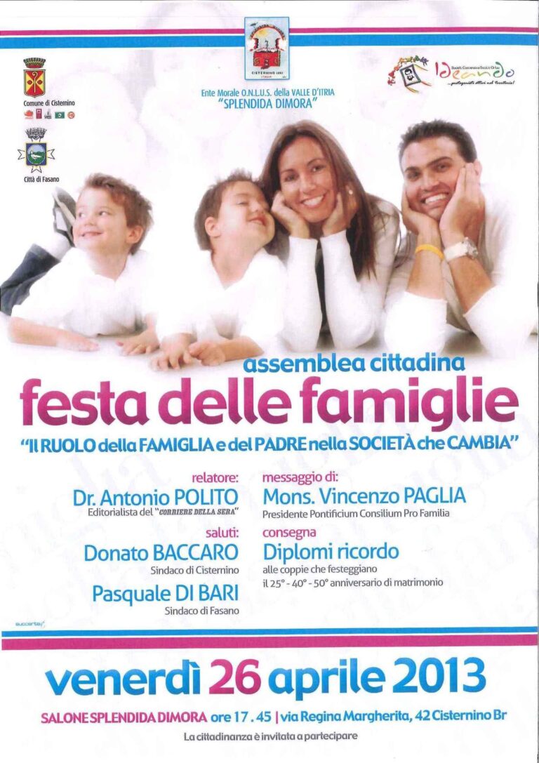 Festa della famiglia alla Splendida Dimora - Osservatorio Fasano