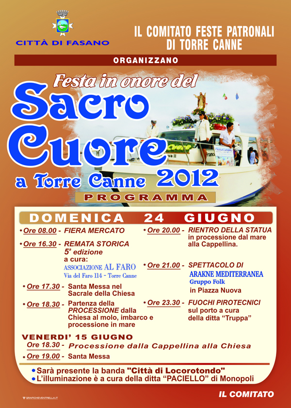 Festa in onore del Sacro Cuore a Torre Canne Festa in onore del Sacro Cuore a Torre Canne - Osservatorio Fasano