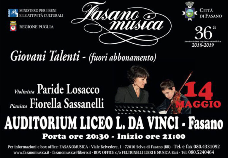 Fasanomusica e i giovani talenti al 'da Vinci' - Osservatorio Fasano