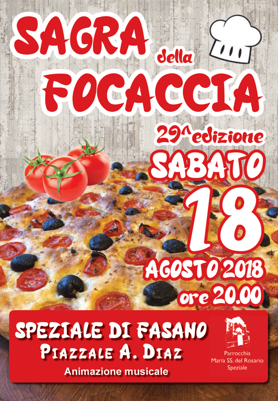 A Speziale l’atteso appuntamento con la ‘Sagra della focaccia’ A Speziale l'atteso appuntamento con la 'Sagra della focaccia' - Osservatorio Fasano