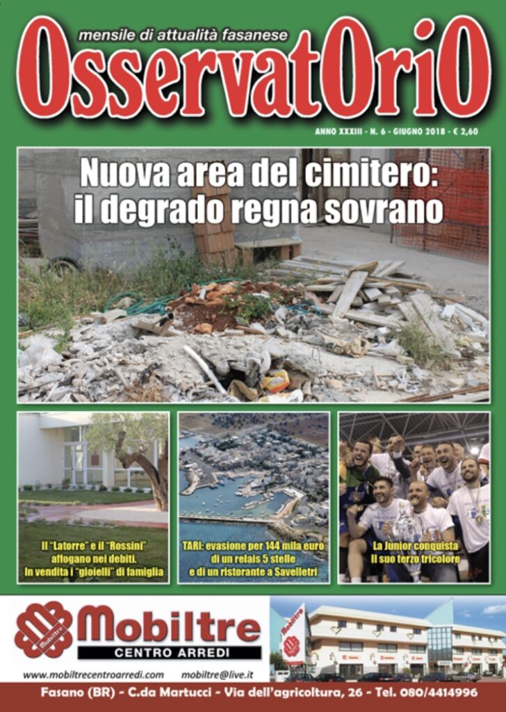 In edicola il nuovo numero di Osservatorio In edicola il nuovo numero di Osservatorio - Osservatorio Fasano