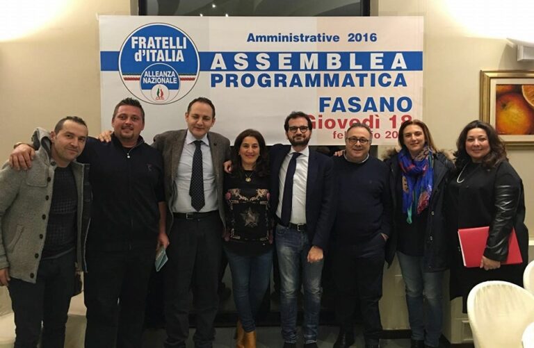 Nuova composizione degli organi cittadini per Fratelli d'Italia di Fasano - Osservatorio Fasano