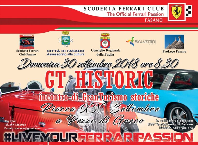 Al via il GT Historic: raduno di auto storiche - Osservatorio Fasano