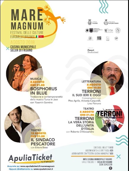 Alla Casina Municipale il Festival ‘Mare Magnum’ dedicato alle culture euromediterranee Alla Casina Municipale il Festival 'Mare Magnum' dedicato alle culture euromediterranee - Osservatorio Fasano