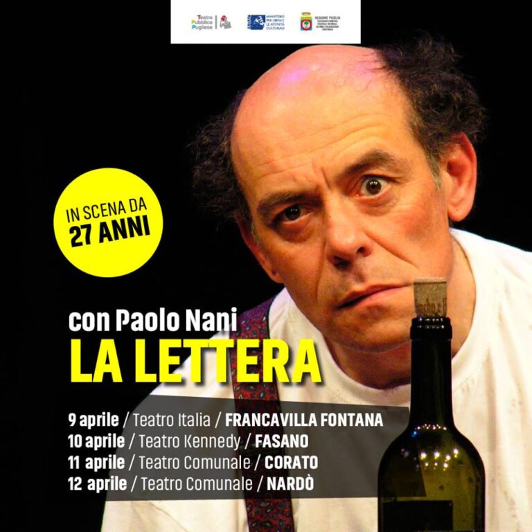 La lettera di Paolo Nani chiude la rassegna teatrale del TPP - Osservatorio Fasano