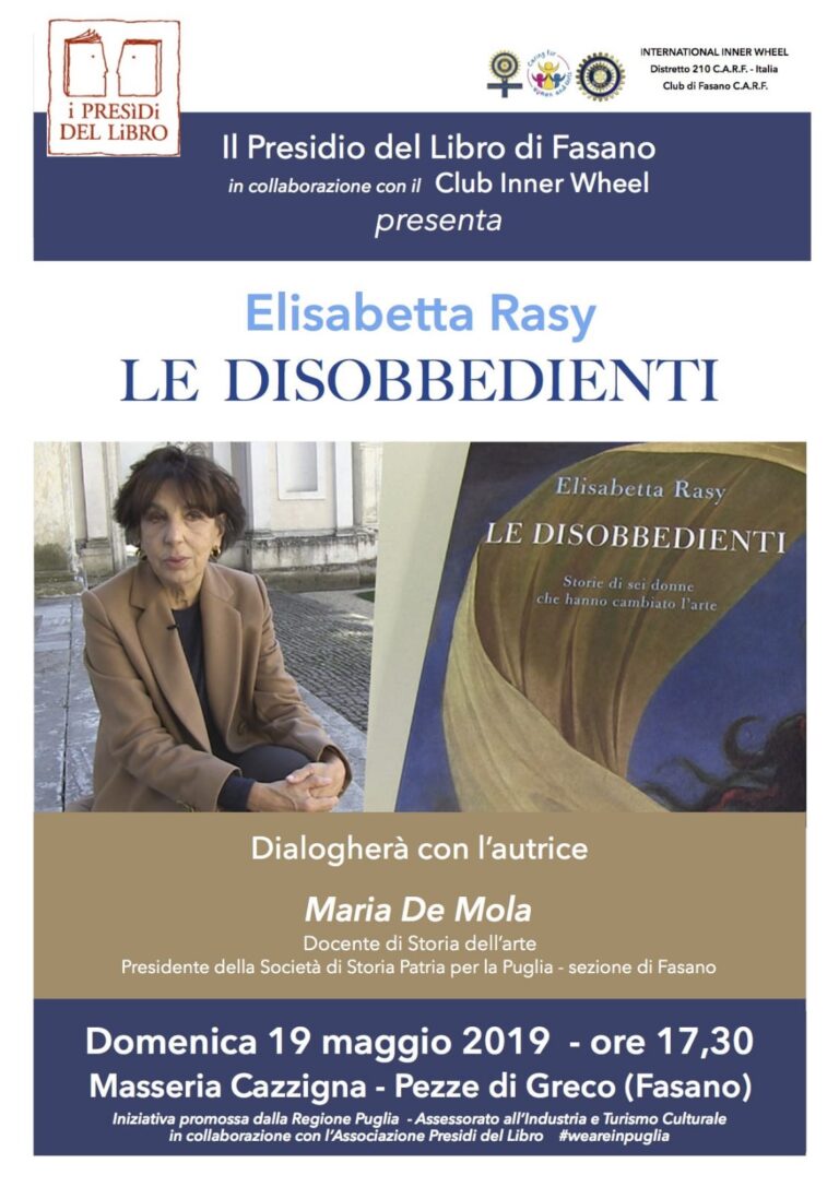 Elisabetta Rasy con 'Le disobbedienti' - Osservatorio Fasano