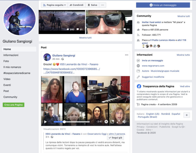 I prof del ‘Da Vinci’ cantano per gli alunni ‘Fino all’imbrunire’ dei Negramaro e Giuliano Sangiorgi li ringrazia VIDEO I prof del 'Da Vinci' cantano per gli alunni 'Fino all'imbrunire' dei Negramaro e Giuliano Sangiorgi li ringrazia VIDEO - Osservatorio Fasano