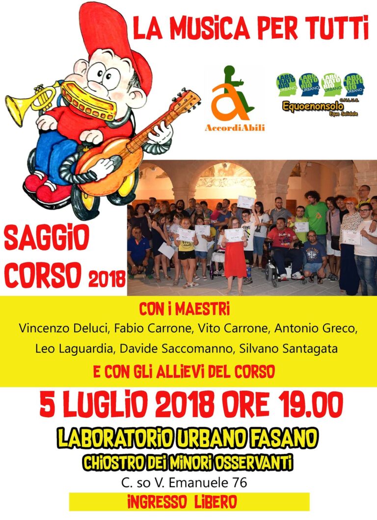 'Accordiabili' ed 'Equo e non solo' presentano il saggio finale del progetto 'La musica per tutti' - Osservatorio Fasano