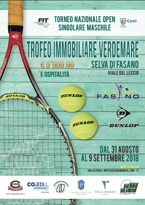 Al via il 36° Torneo Nazionale Open Selva 1° Trofeo Immobiliare Verdemare Al via il 36° Torneo Nazionale Open Selva 1° Trofeo Immobiliare Verdemare - Osservatorio Fasano