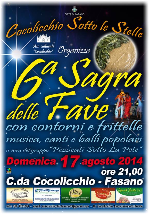 A Cocolicchio la sesta edizione della sagra delle fave A Cocolicchio la sesta edizione della sagra delle fave - Osservatorio Fasano
