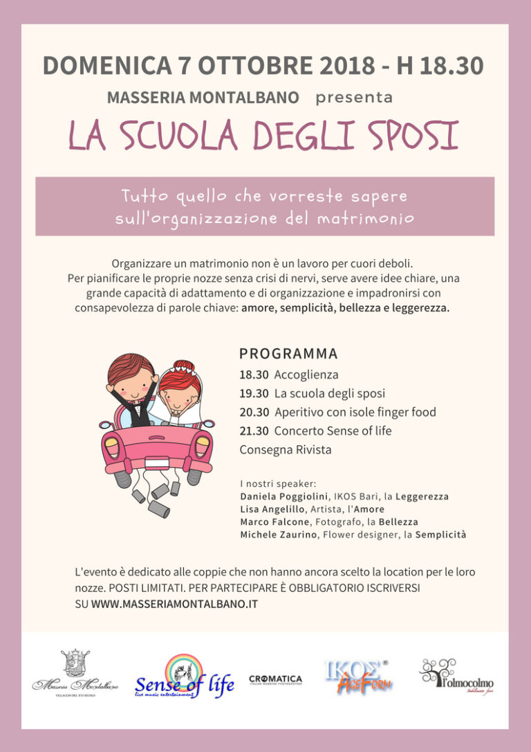 A Masseria Montalbano “La scuola degli sposi” A Masseria Montalbano "La scuola degli sposi" - Osservatorio Fasano