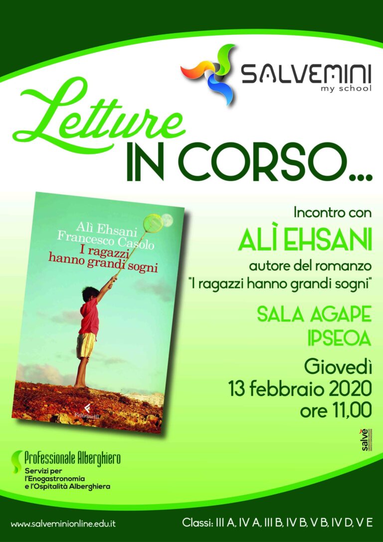 Letture in corso al ‘Salvemini’ con Alì Ehsani Letture in corso al 'Salvemini' con Alì Ehsani - Osservatorio Fasano