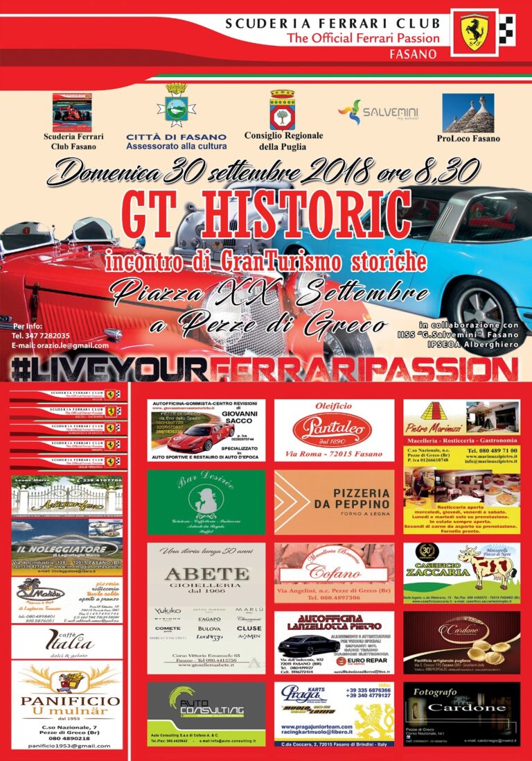 GT Historic – Meeting di Autostoriche GT Historic - Meeting di Autostoriche - Osservatorio Fasano