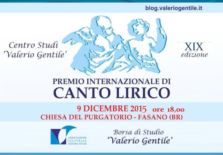 Al via a Fasano la XIX edizione del Premio 'Valerio Gentile' - Osservatorio Fasano
