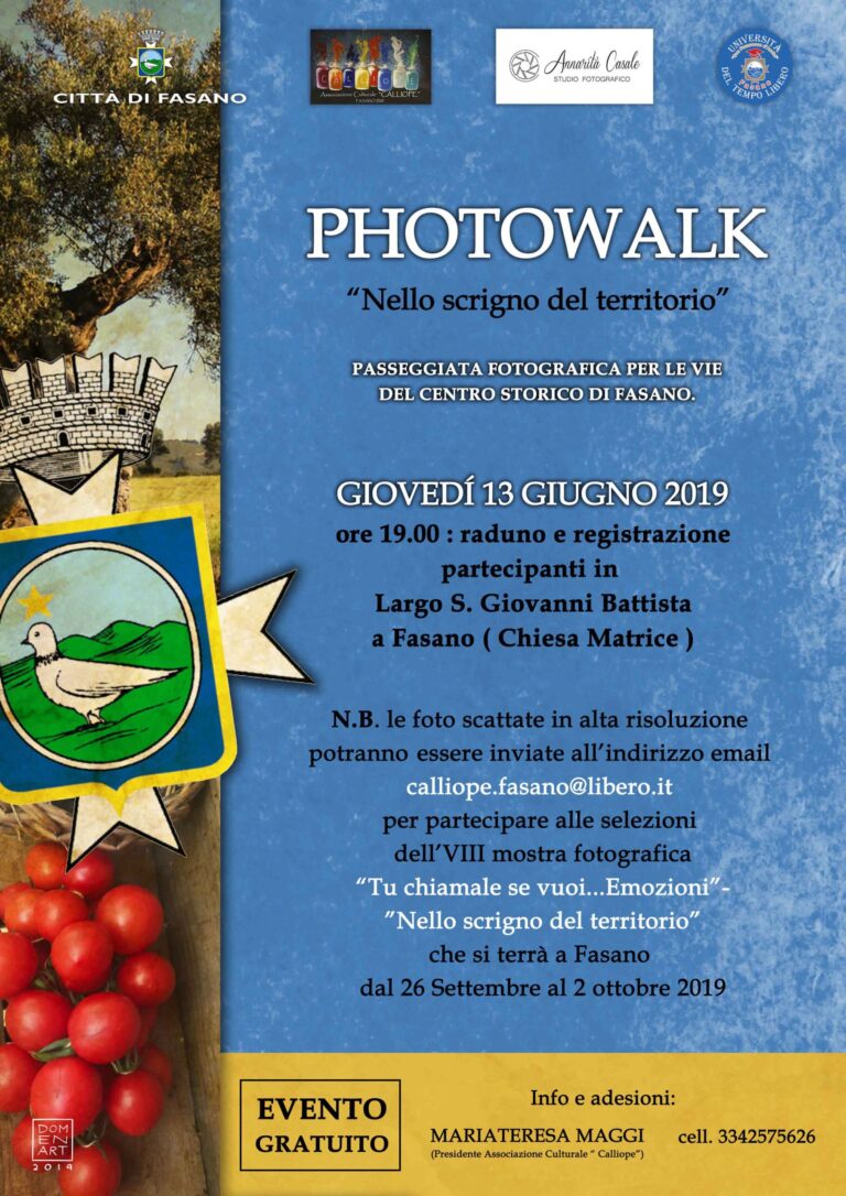 Photowalk: Nello scrigno del territorio - Osservatorio Fasano