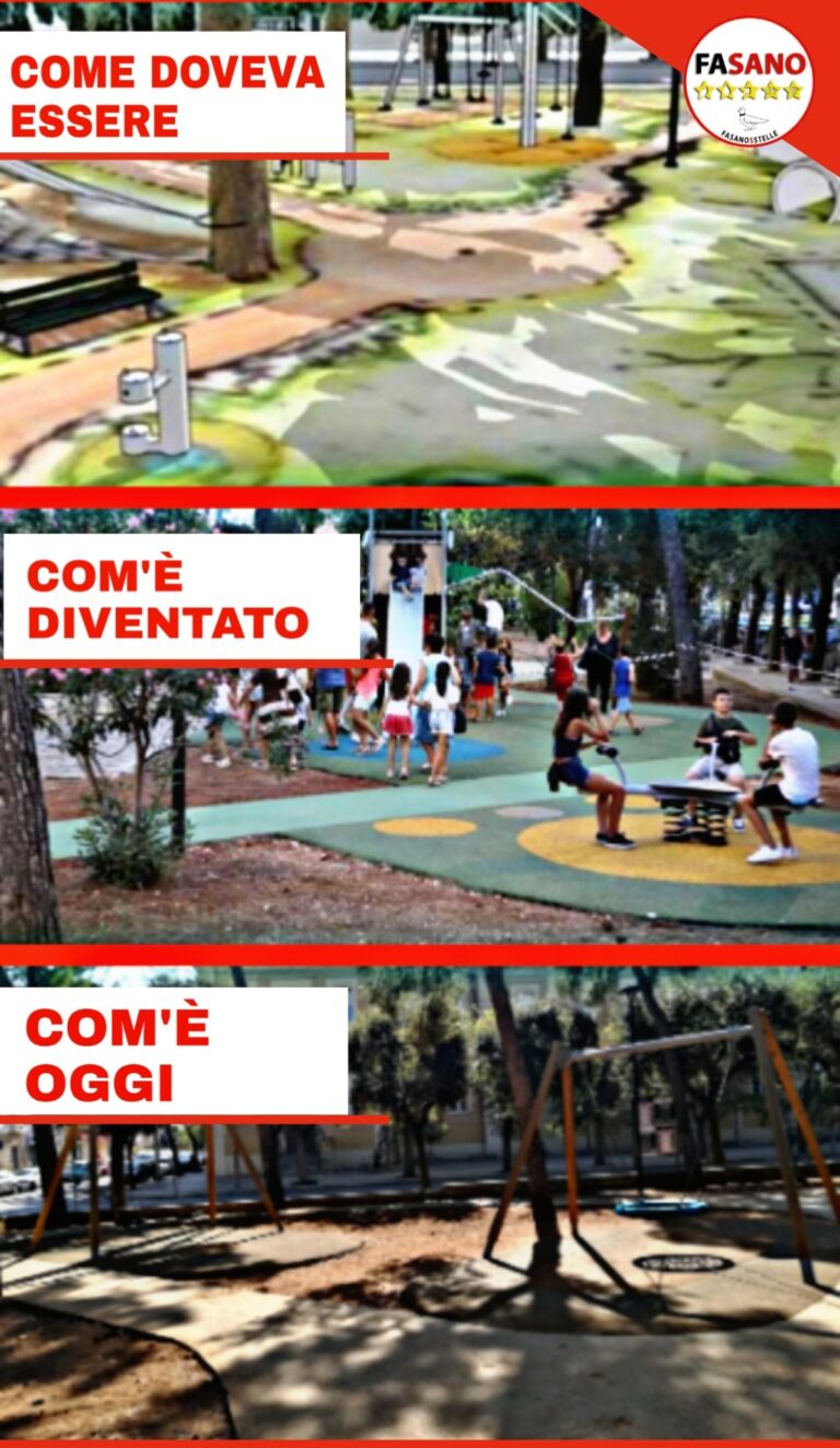 Il M5S interviene sul parco giochi inclusivo - Osservatorio Fasano