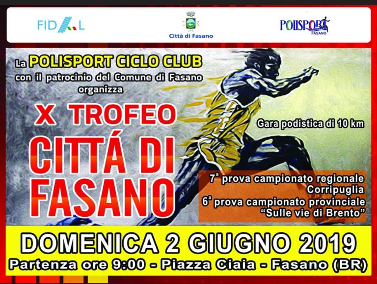 Si svolgerà domenica prossima il 10° Trofeo Città di Fasano VIDEO - Osservatorio Fasano